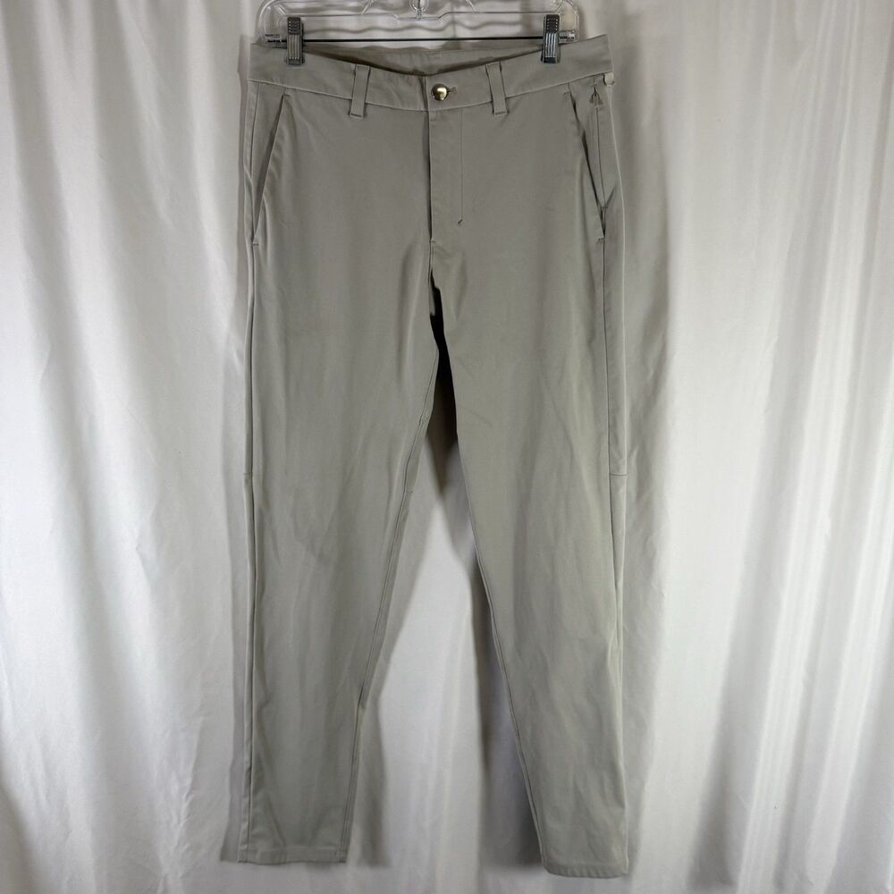 Lululemon ABC Pants Men's 31 32x31 Khaki Button Zip Pocket Golf Office - Picture 1 of 10